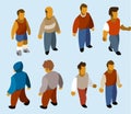 Set of Isometric People