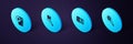 Set Isometric Processor CPU, Binary code, Photo retouching and Neural network icon. Vector Royalty Free Stock Photo