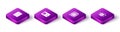 Set Isometric Proof of stake, Cryptocurrency wallet, ASIC Miner and icon. Vector