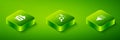 Set Isometric Search with folder, Binary code and Coal mine trolley icon. Vector Royalty Free Stock Photo
