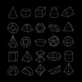 A set of isometric shapes