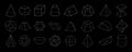 A set of isometric shapes