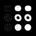 A set of isometric shapes