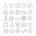 A set of isometric shapes
