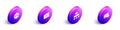 Set Isometric UI or UX design, Website statistic, Site map and icon. Vector Royalty Free Stock Photo