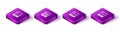 Set Isometric XML file document, PNG, PHP and CSS icon. Vector Royalty Free Stock Photo