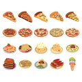 Set of italian food icons. Vector illustration decorative design Royalty Free Stock Photo