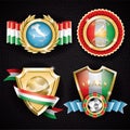 Set of italy badges. Vector illustration decorative design Royalty Free Stock Photo