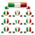 Set of italy badges. Vector illustration decorative design Royalty Free Stock Photo