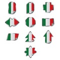 Set of Italy labels. Vector illustration decorative design Royalty Free Stock Photo