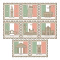 set of italy landmarks icons. Vector illustration decorative design Royalty Free Stock Photo