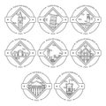set of italy landmarks. Vector illustration decorative design Royalty Free Stock Photo