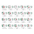 set of italy province maps. Vector illustration decorative design Royalty Free Stock Photo