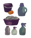 Set of items for cleaning Royalty Free Stock Photo