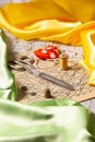 Set of items for cutting and sewing Royalty Free Stock Photo