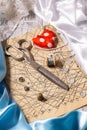 Set of items for cutting and sewing Royalty Free Stock Photo