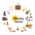 Set items for morning routine