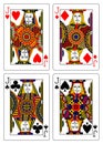 Set of jacks playing cards 62x90 mm Royalty Free Stock Photo