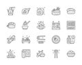 Set of Japanese Food Line Icons. Ginger, Temaki, Nigiri, Wasabi, Soy and more.