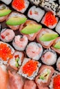 Set of Japanese sushi background Royalty Free Stock Photo