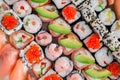 Set of Japanese sushi background Royalty Free Stock Photo
