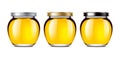 Set jars of honey