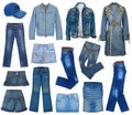 Set of jeans Royalty Free Stock Photo