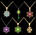 set of jewelry vintage pendants ornament made of be