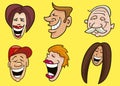 Set of jolly faces