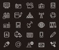 Set of journalism and media icons Royalty Free Stock Photo