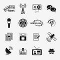 Set of journalism related icons