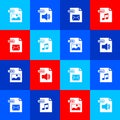 Set JPG file document, WMA, EML and WAV icon. Vector Royalty Free Stock Photo