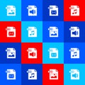 Set JPG file document, WMA, EML and WAV icon. Vector Royalty Free Stock Photo