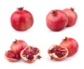 Set of juicy pomegranates