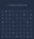 Set of jurisprudence simple icons Royalty Free Stock Photo