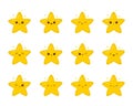 Set of kawaii twinkle stars.