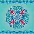 Set Kazakh Asian ornaments and patterns