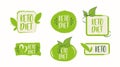 Set the keto diet icons. vector illustration of an vintage. Sign of the ketogenic diet. For keto diet menus and printed Royalty Free Stock Photo