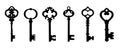 Key set silhouettes vector Royalty Free Stock Photo