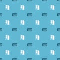 Set Keyboard and Case of computer on seamless pattern. Vector Royalty Free Stock Photo