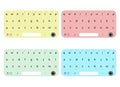 Set of keyboard for user interface smartphone