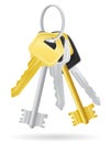 Set keys door lock illustration Royalty Free Stock Photo