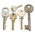 Keys set collection isolated on white background Royalty Free Stock Photo