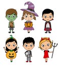 Set kids costumes halloween