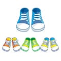 Set of kids sneakers