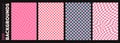 A set kit for a diner or japanese checkerboard with a white and pink background Royalty Free Stock Photo