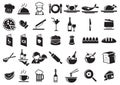 set of kitchen and food icons. Vector illustration decorative design Royalty Free Stock Photo