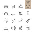 Set of kitchen icon.