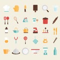 Set of kitchen icons Royalty Free Stock Photo