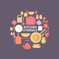 Set of kitchen icons Royalty Free Stock Photo